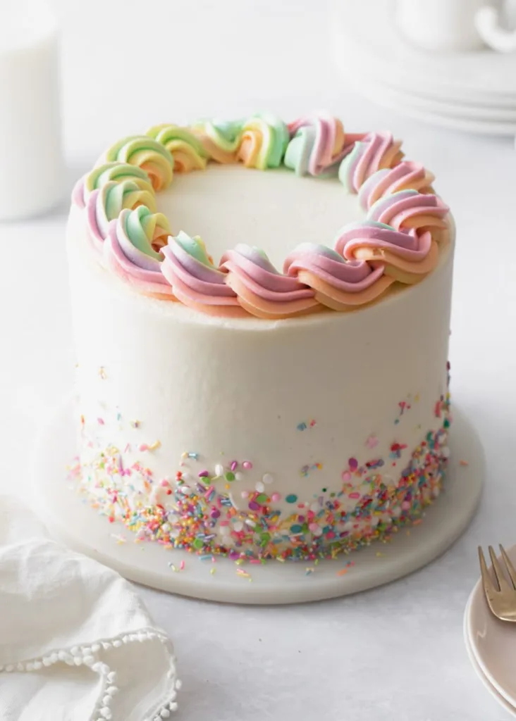 rainbow sprinkle cake