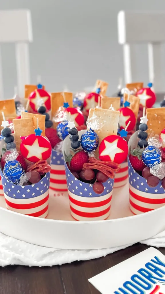 4th of july charcuterie cups