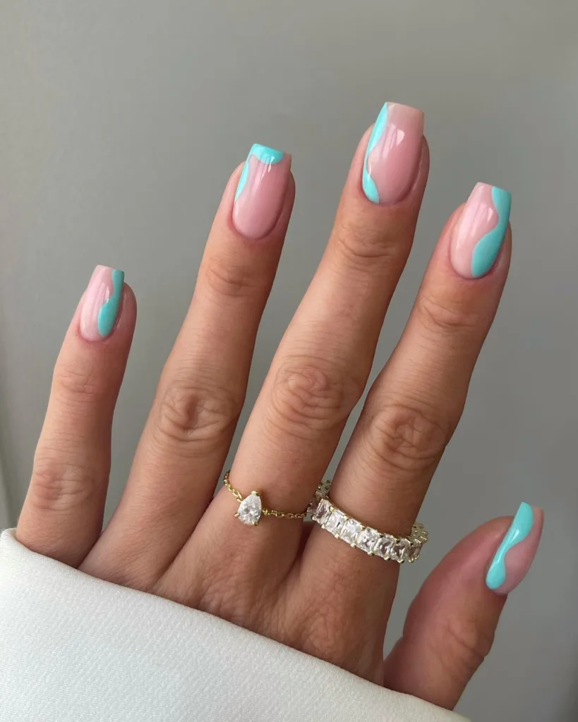 aqua swirls