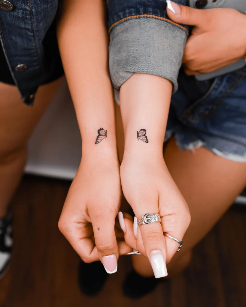butterfly friendship tattoos