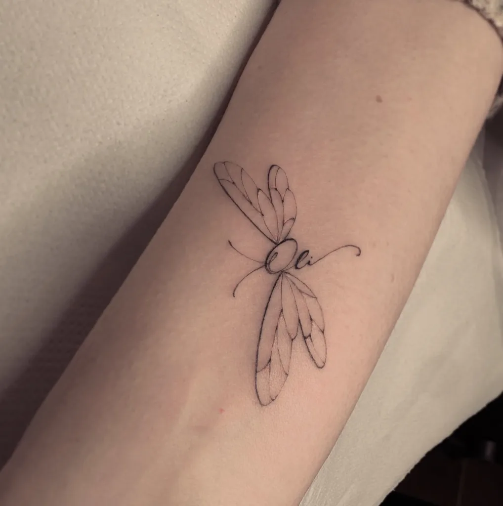 butterfly name tattoo