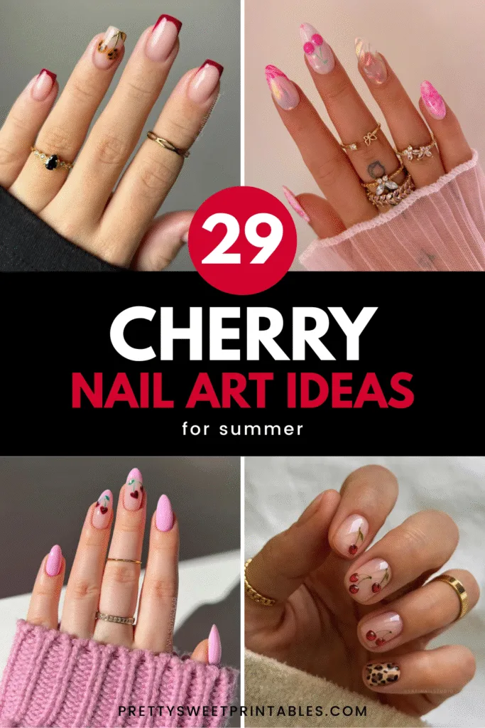 cherry nail art