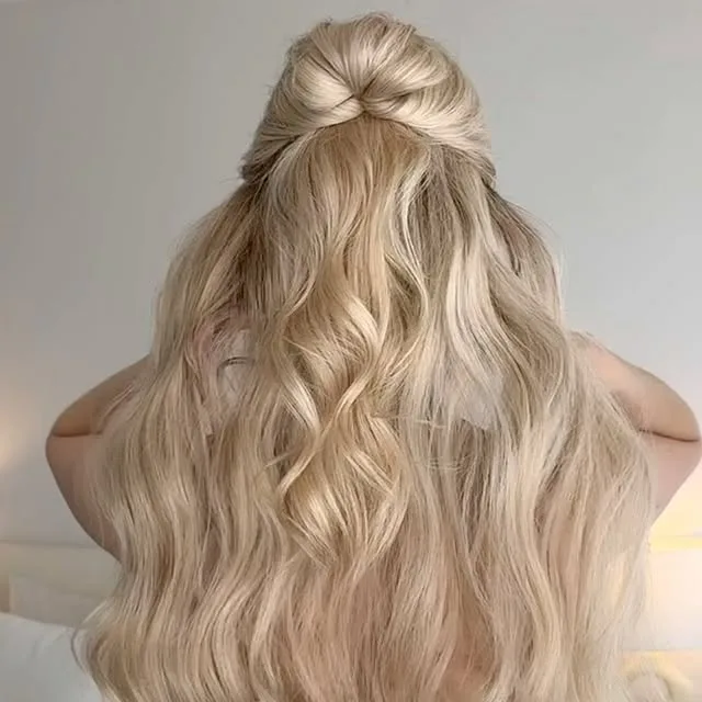 chic half up summer bun