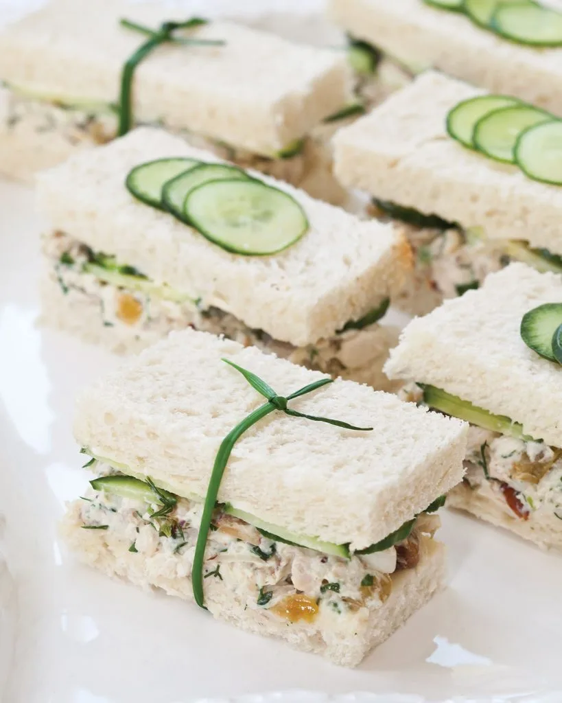 chicken salad tea sandwiches