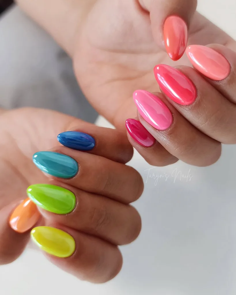 chrome almond rainbow