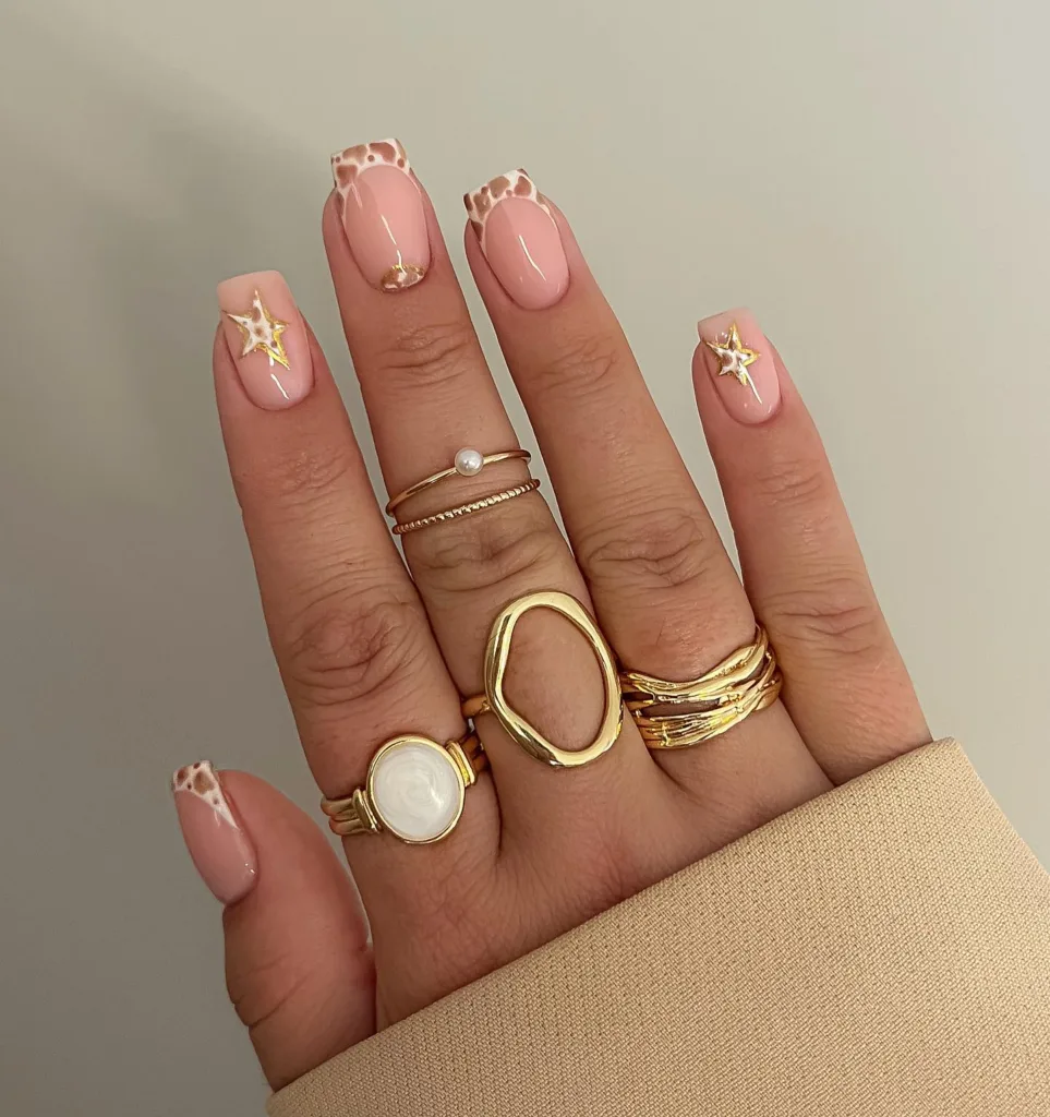 cute cow print nails