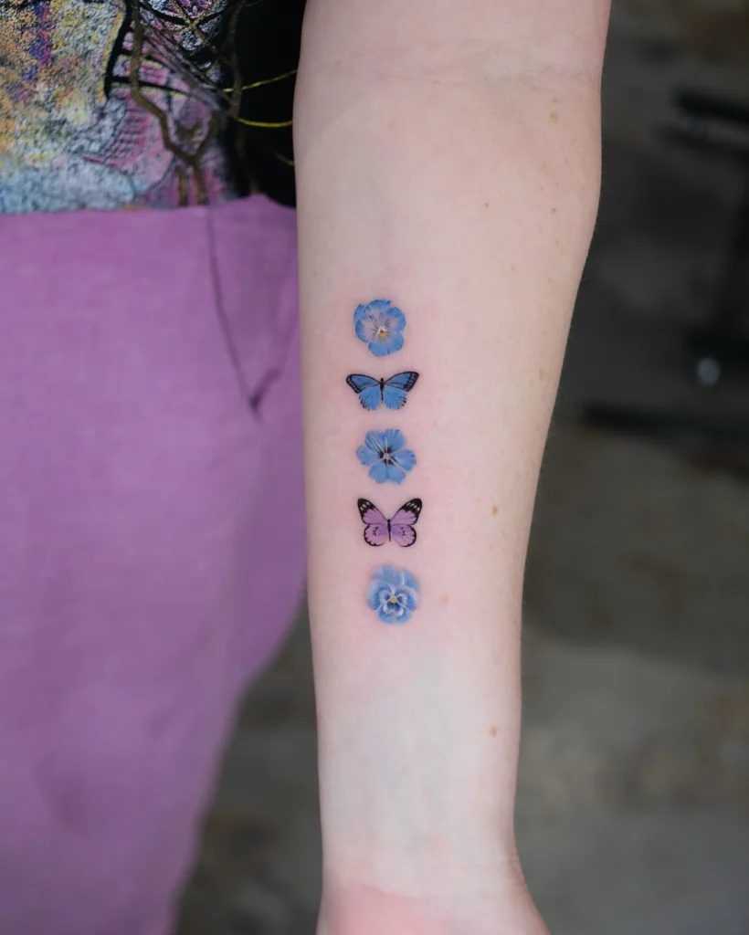 flowers and butterflies