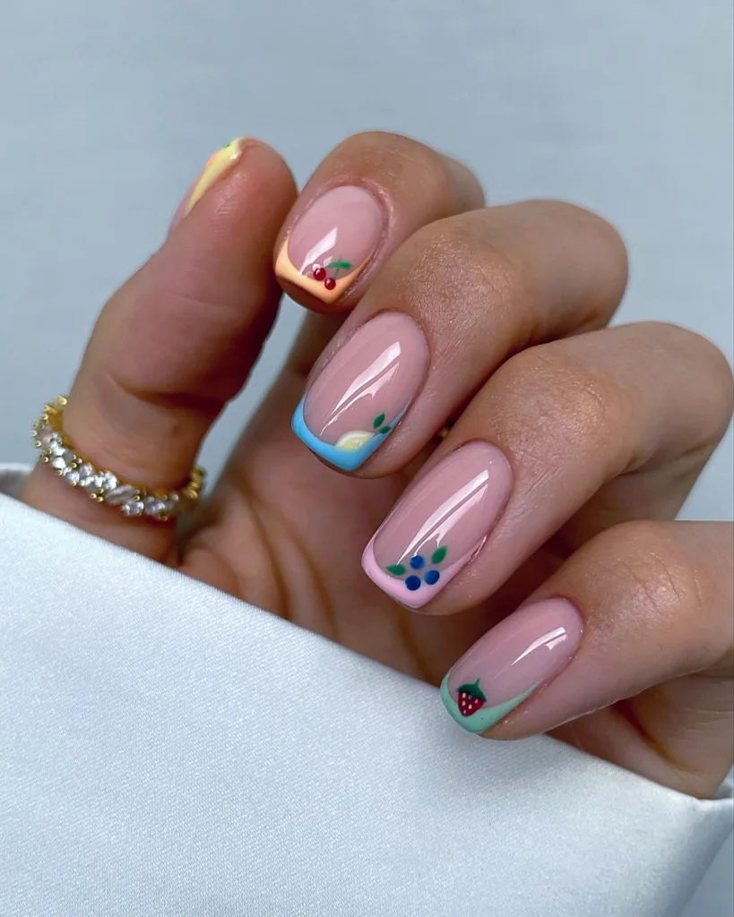fruity French summer nail ideas