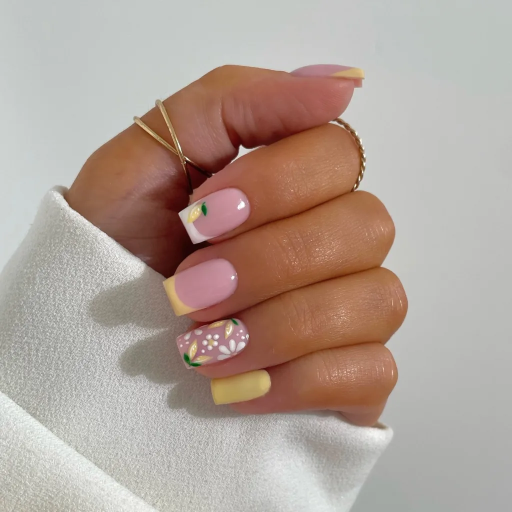 lemon season summer nail ideas