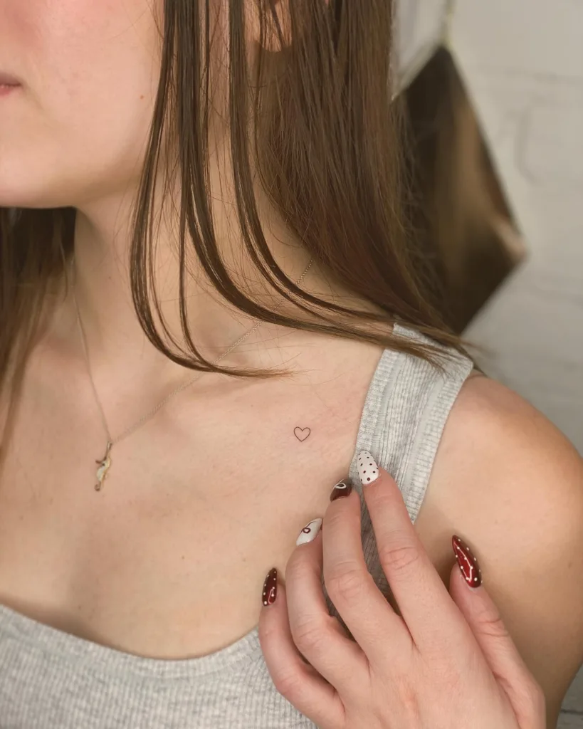 mini heart tattoo