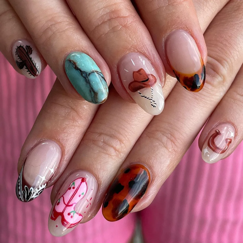 mix & match cowboy nails