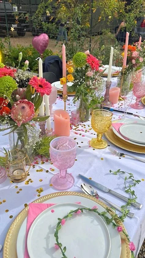 pastel tablescape