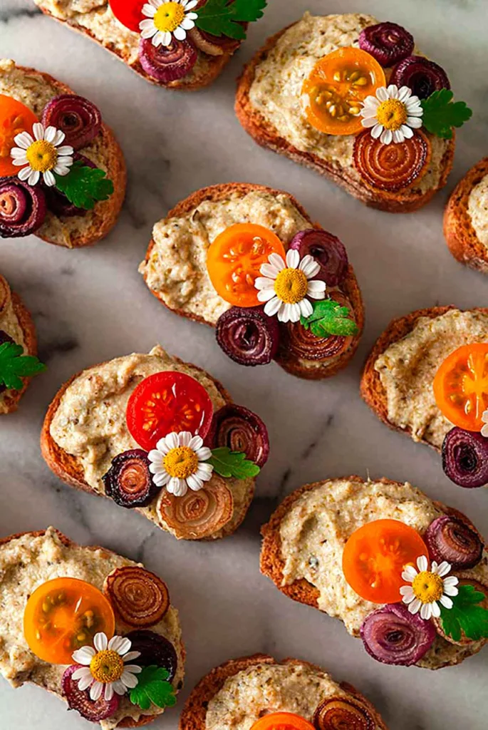 pesto ricotta crostini