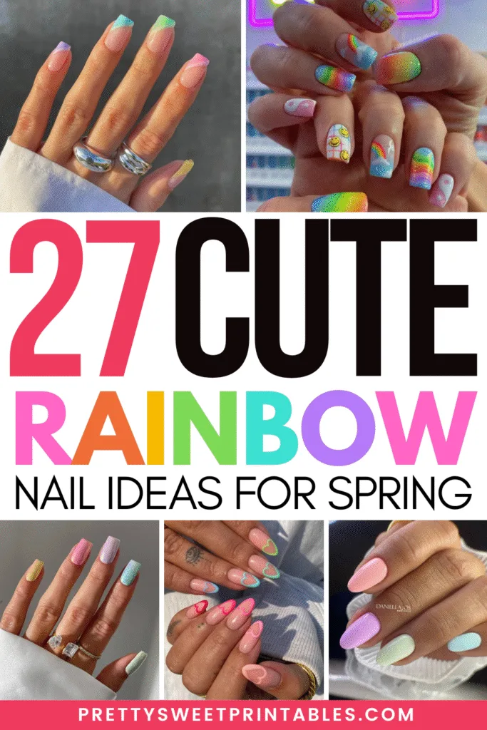 rainbow nail ideas