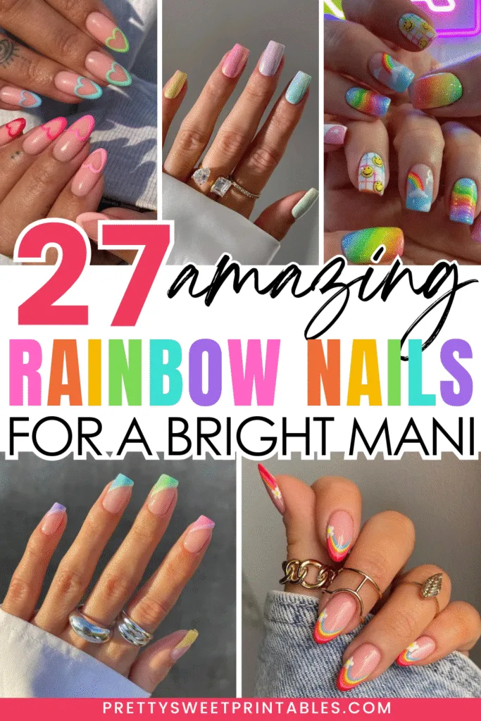 rainbow nails