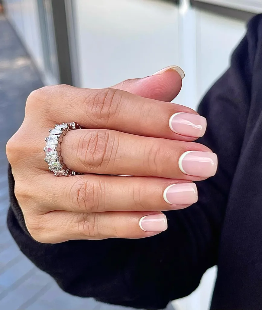 reverse micro french manicure
