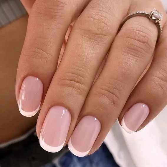 rounded french mani