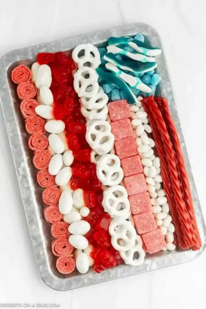 simple american flag candy board