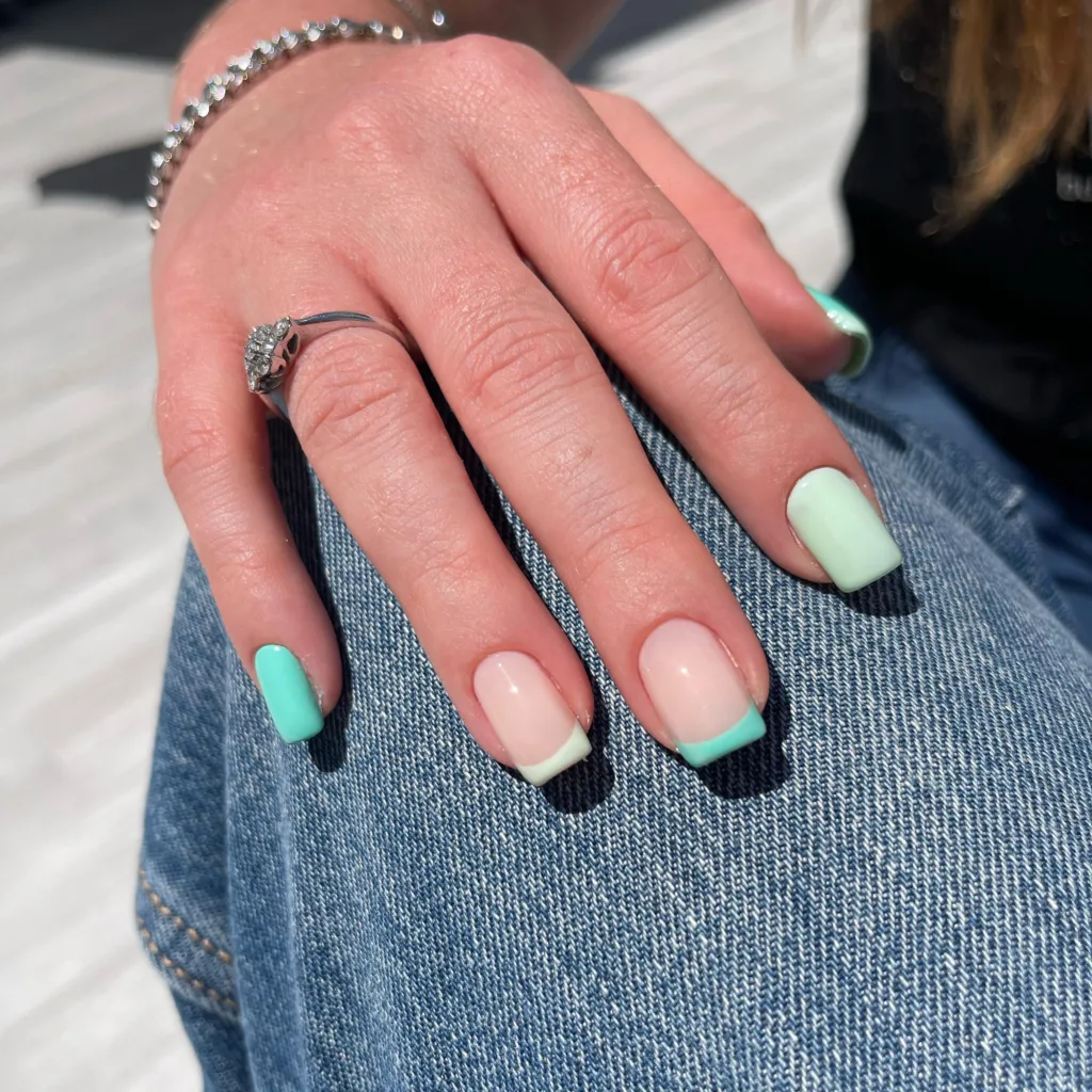 turquoise and mint