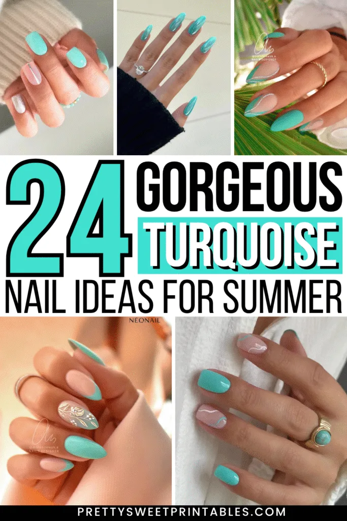 turquoise nail ideas