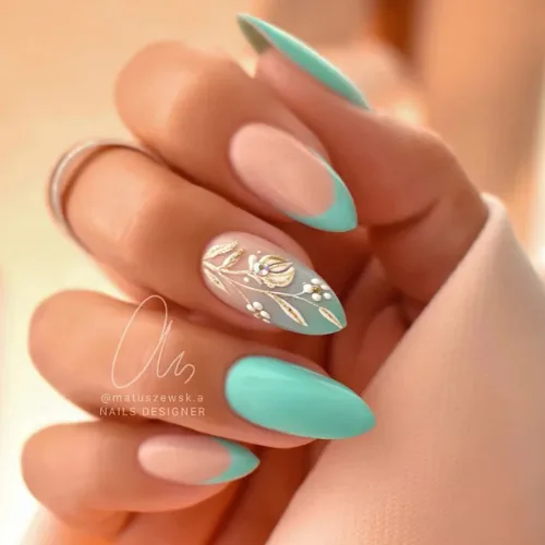 turquoise nails featured