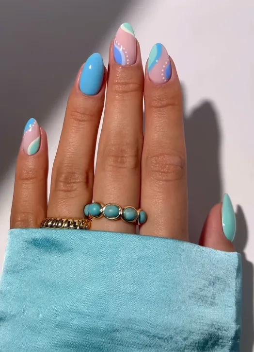 turquoise summer swirls