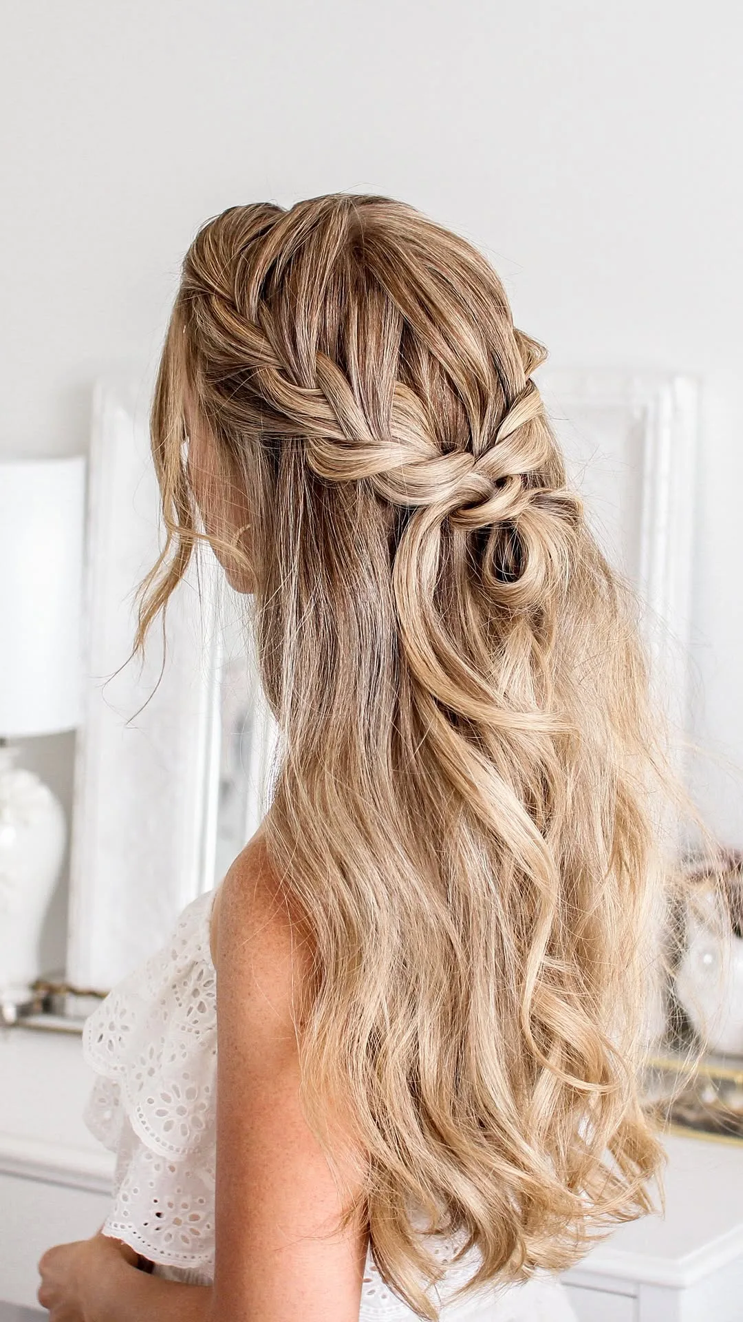 boho braided half up