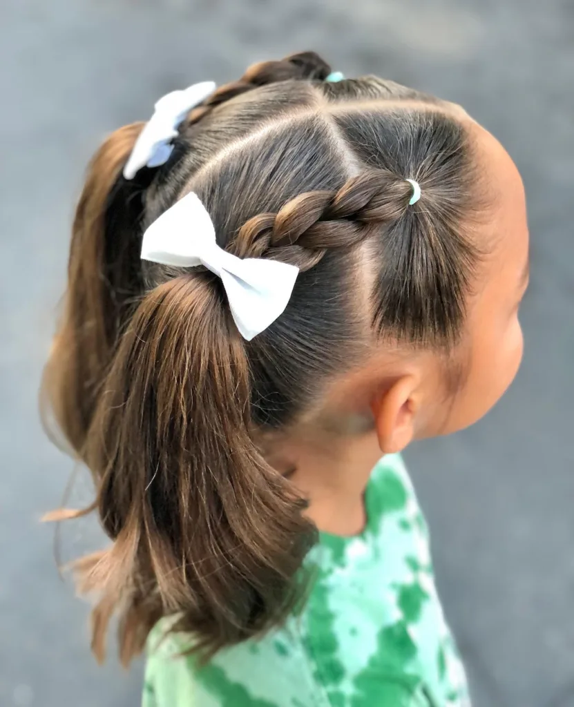 braided crown ponytails