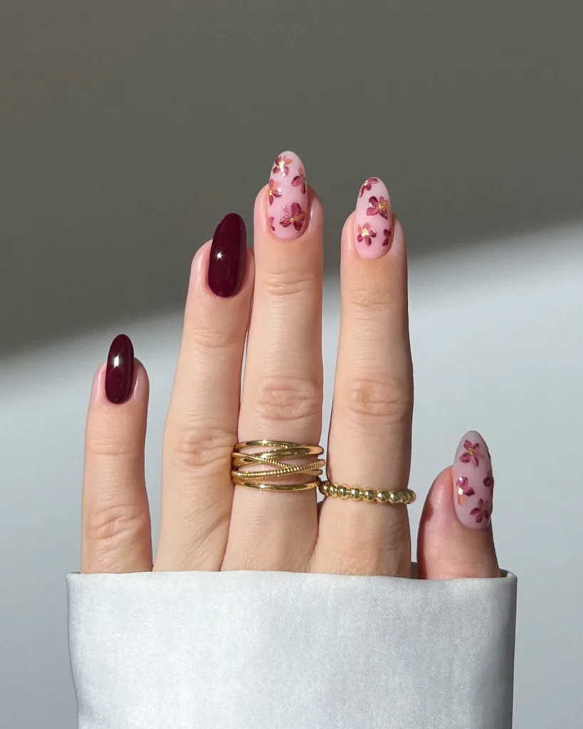 burgundy fall florals