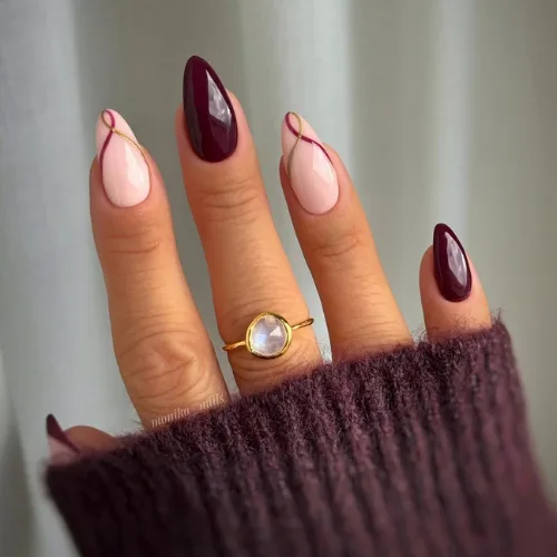 burgundy nails featured
