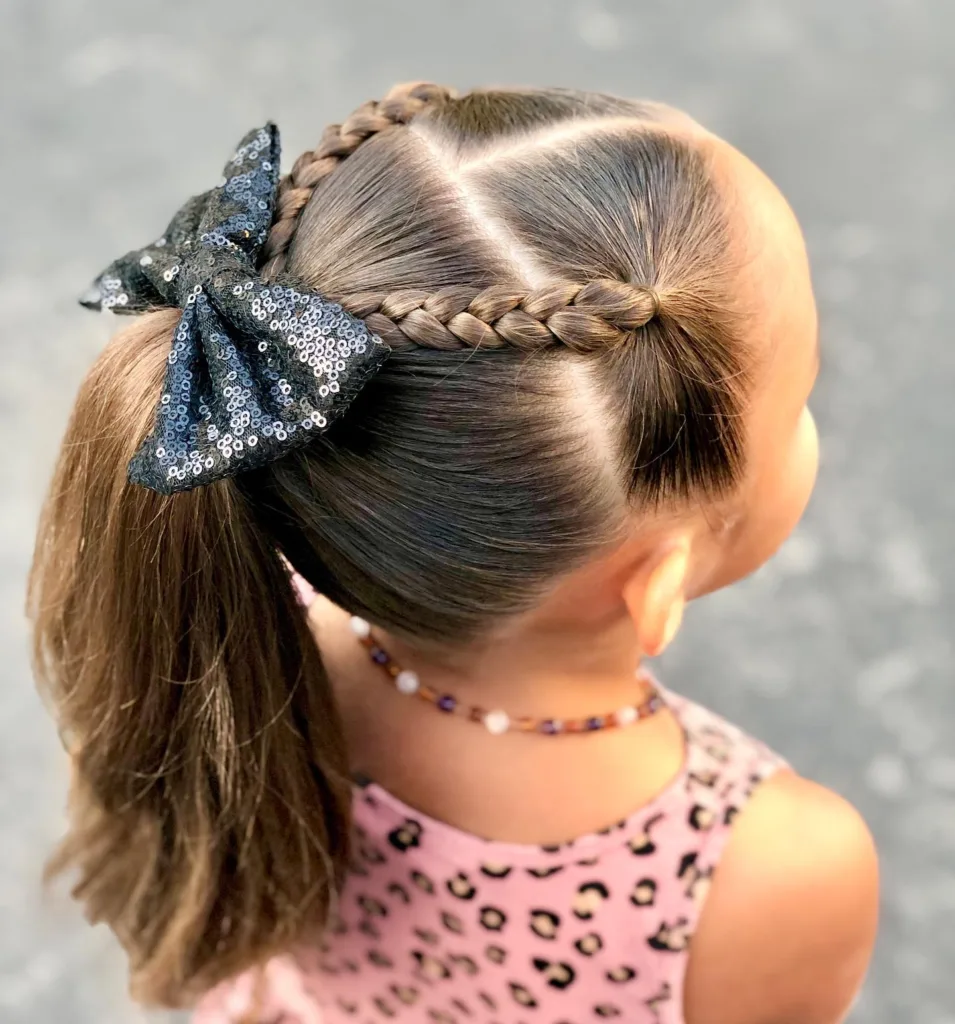 double dutch braids into high ponytail