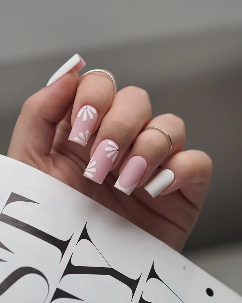 floral nail art