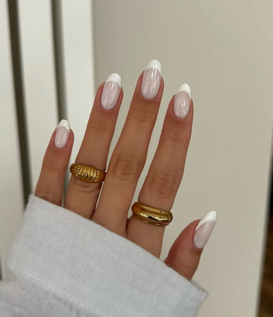 milky french tips