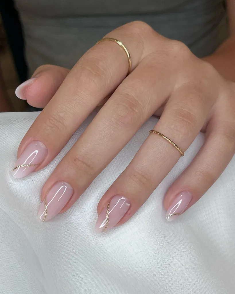 neutral with glitter swirl