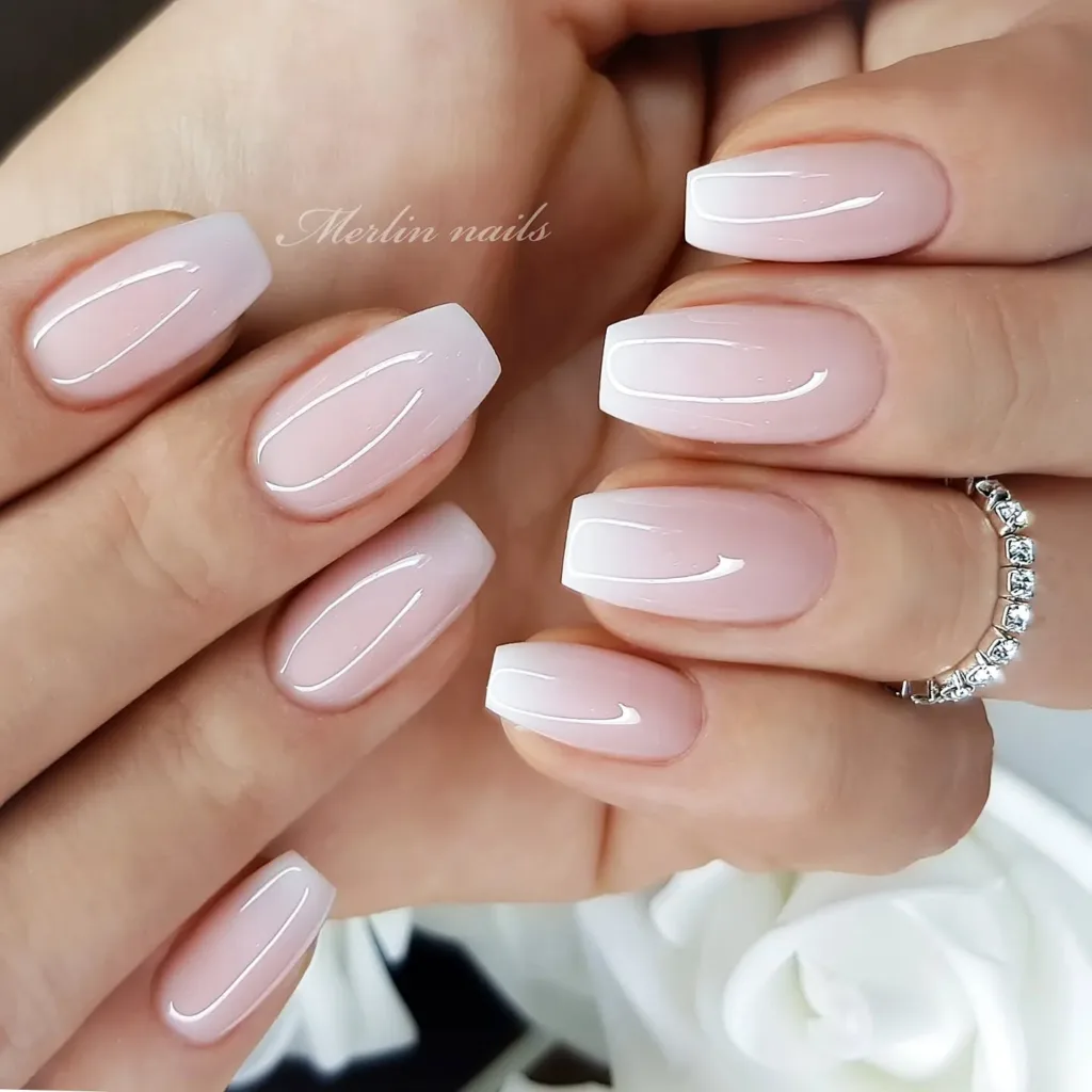 ombre ballerina nails