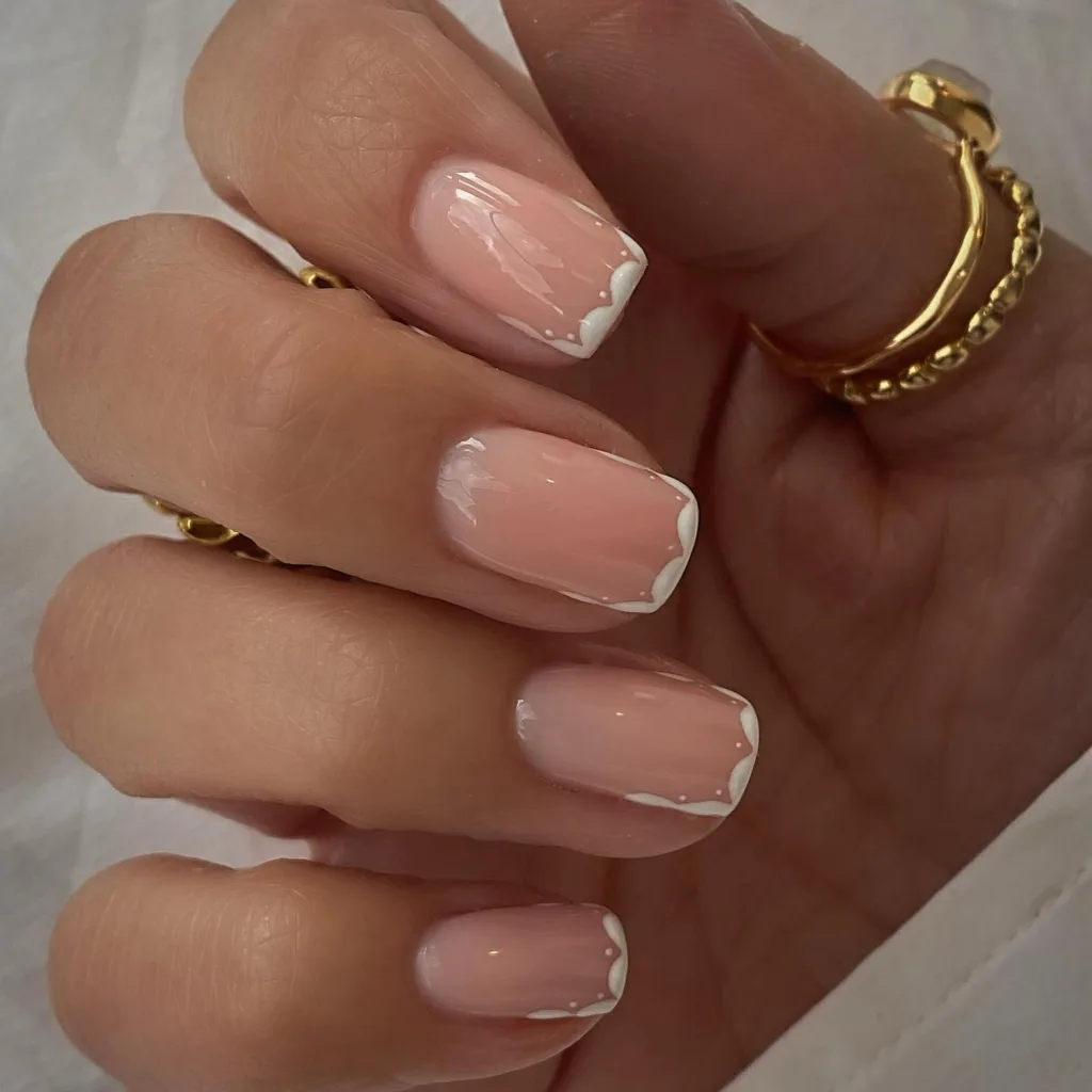 scalloped french tips