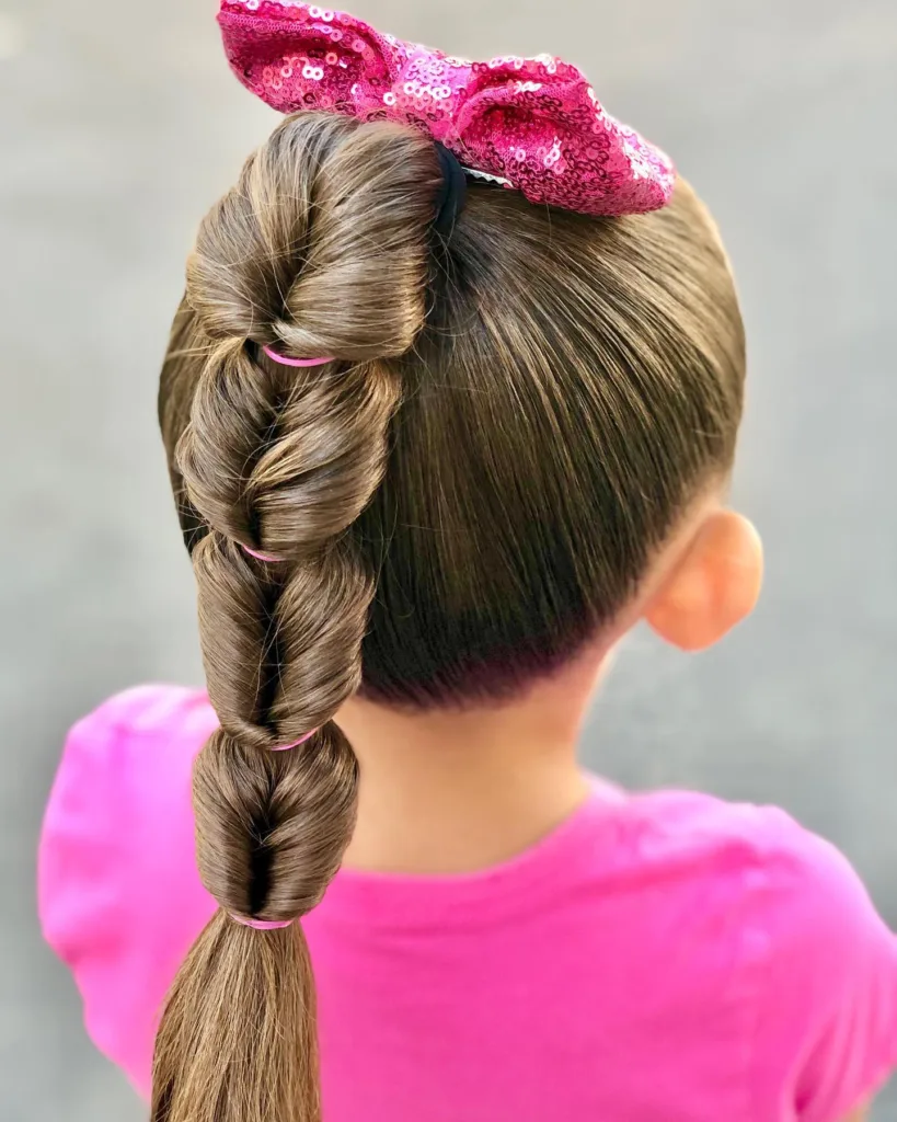 topsy tail bubble braid