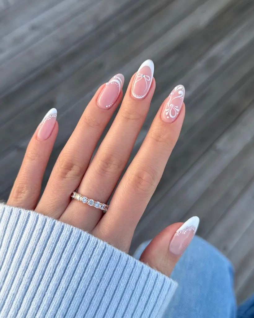 vintage coquette nails