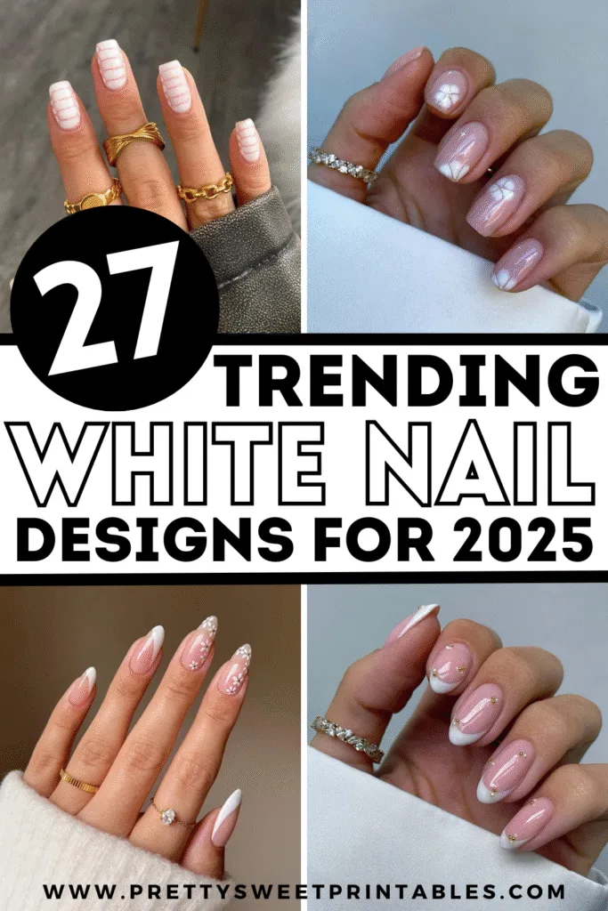white nail designs