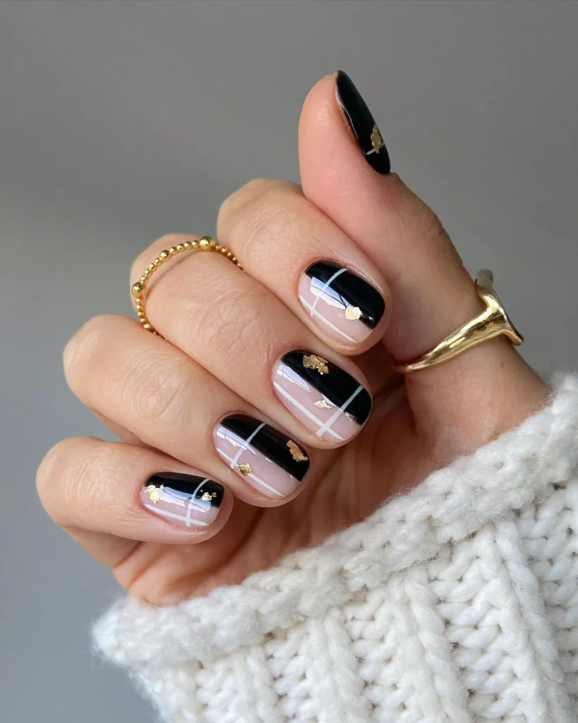 black and gold foils