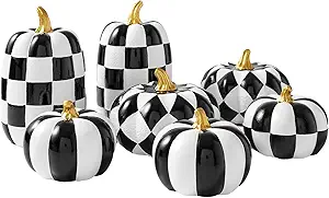 black and white pumpkins