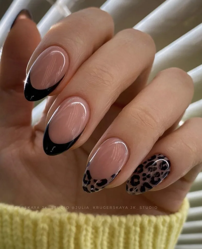 blackout leopard print tips