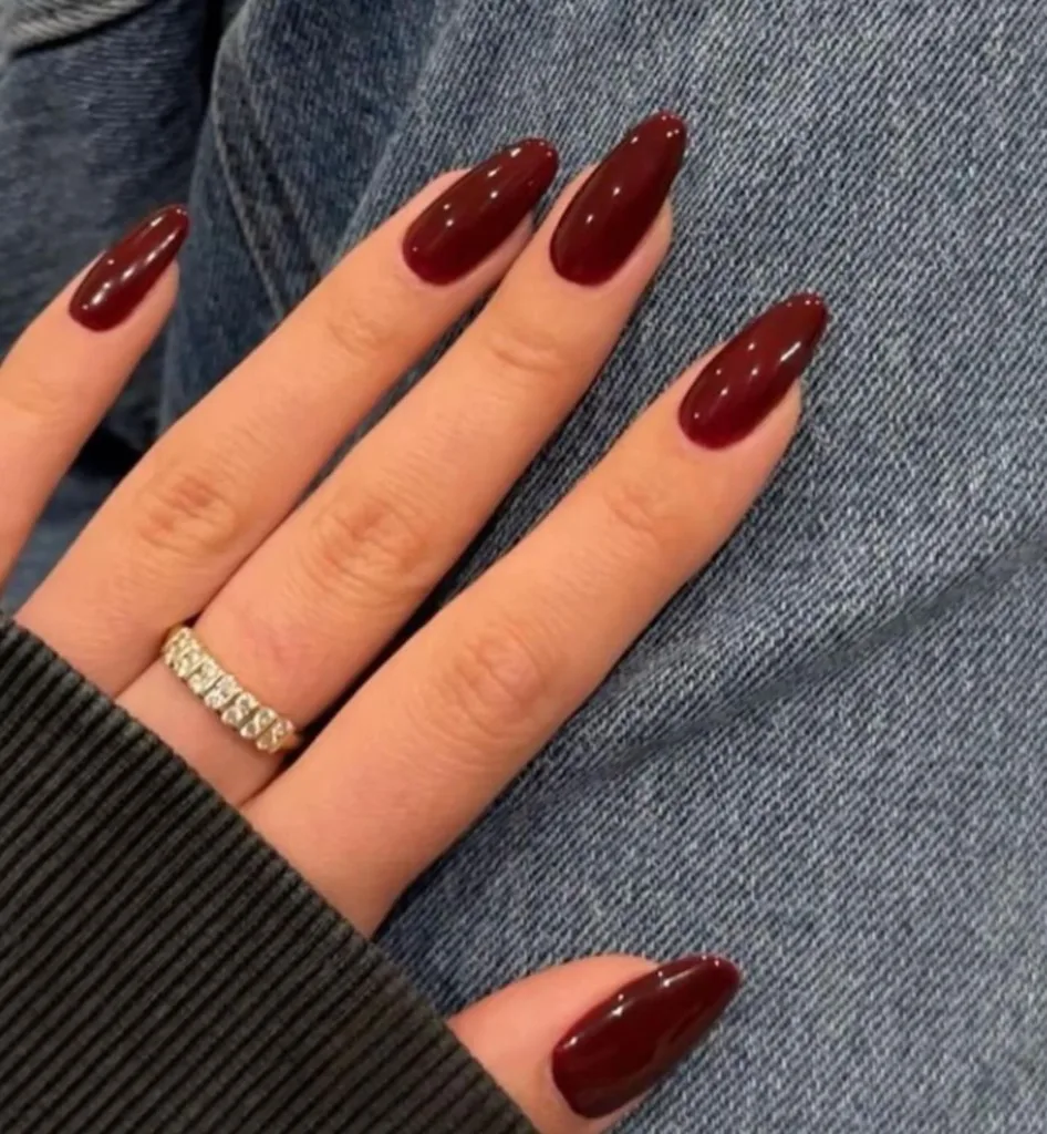 burgundy fall nail colors