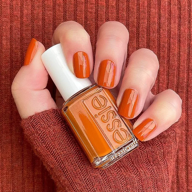burnt orange fall nail colors