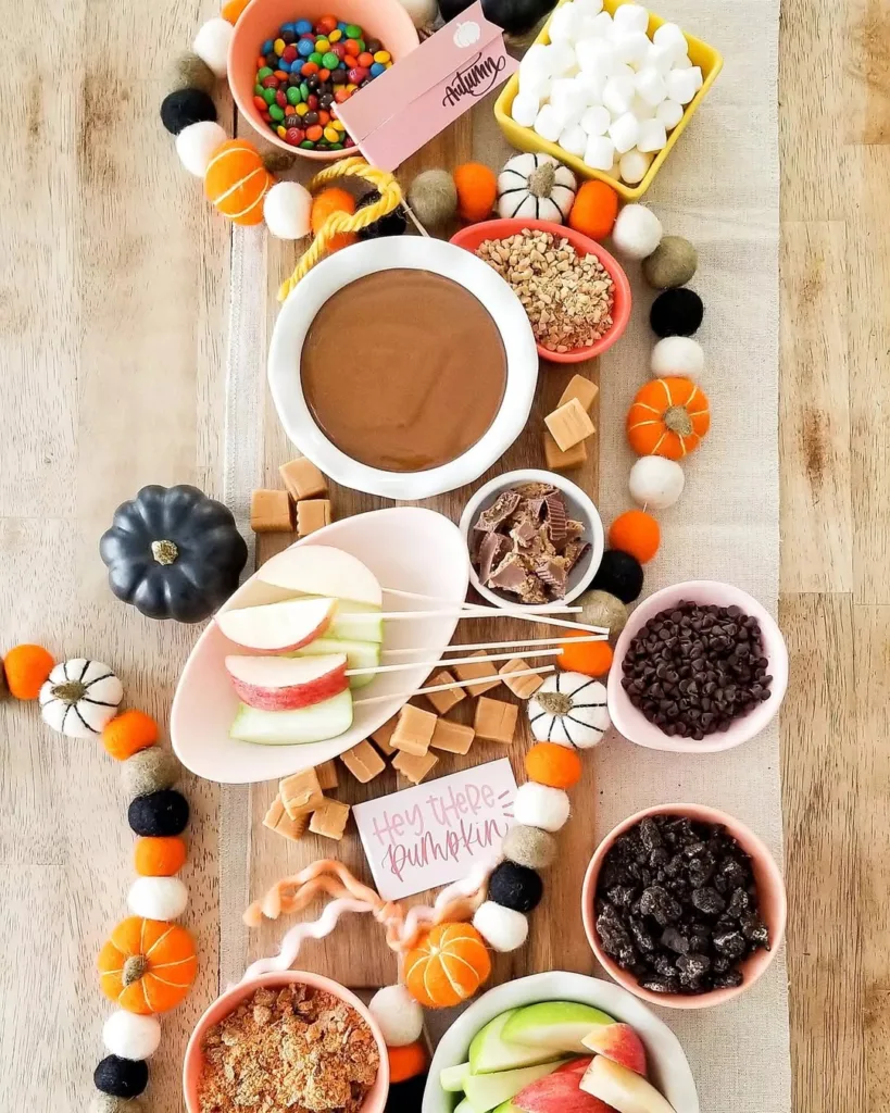 caramel apple treat board