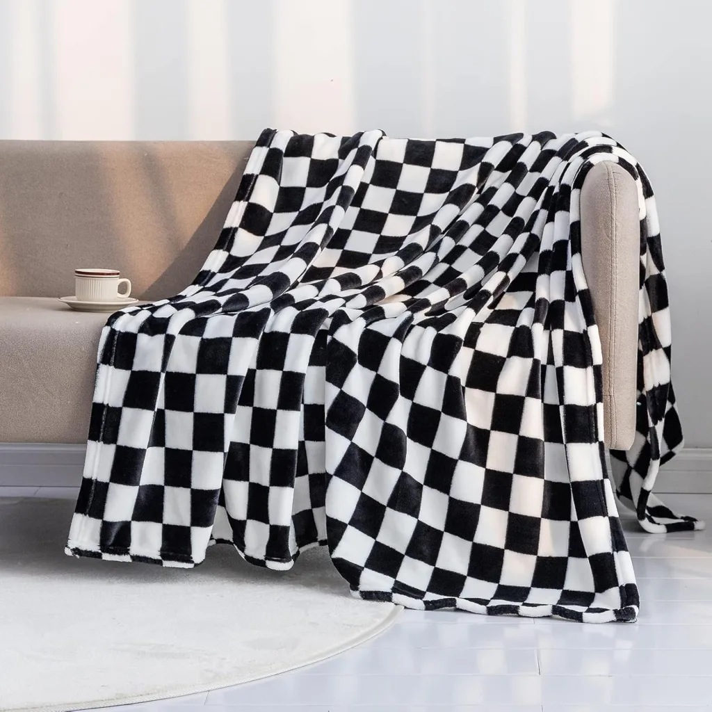 checkered throw blanket