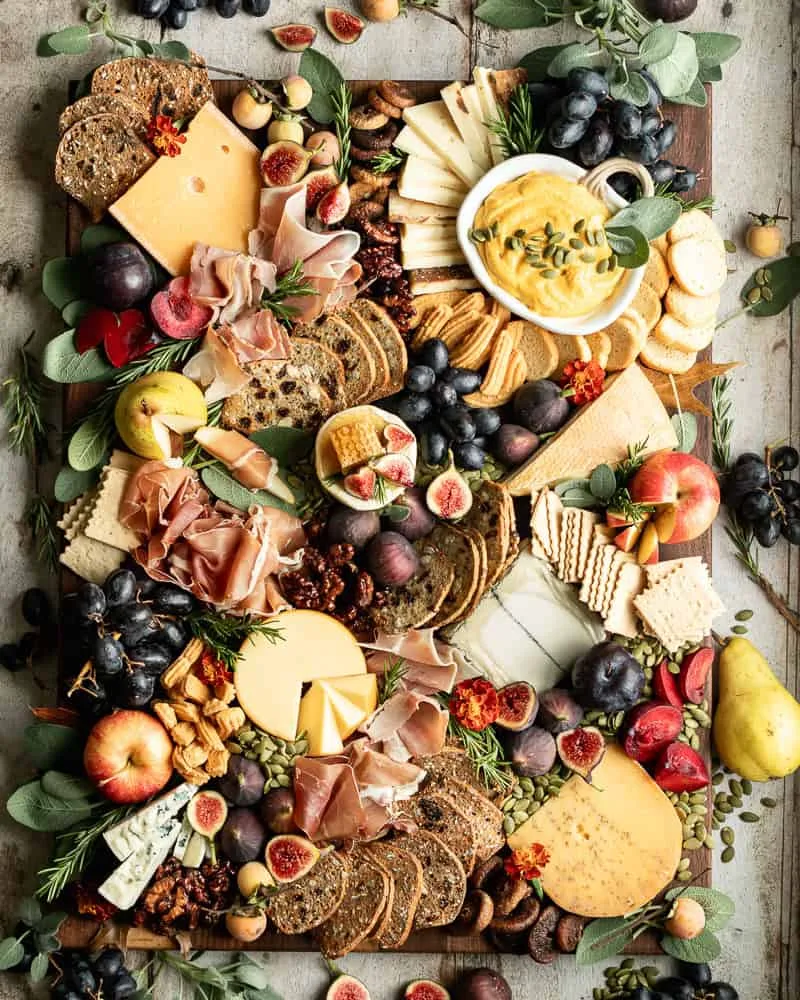 cheese charcuterie board for fall
