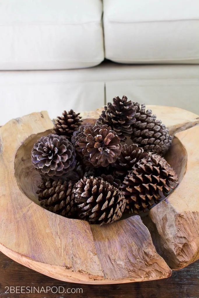 cinnamon scented pine cones fall decor ideas