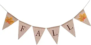fall burlap banner
