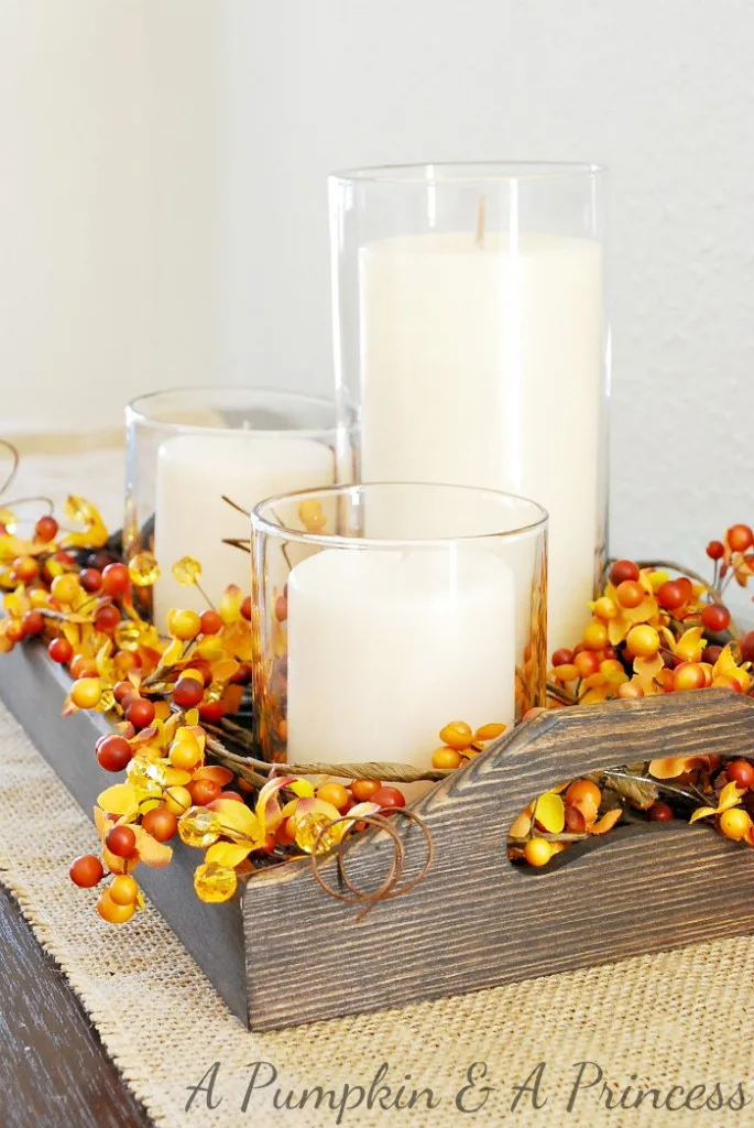 fall candle centerpieces